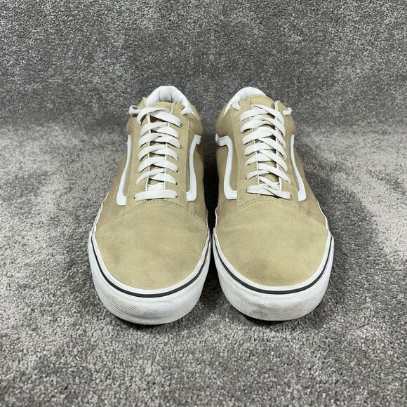 Vans Customs Old Skool Mens Size 16 Taos Taupe Tan Athletic Skate Shoes Used - Picture 3 of 11
